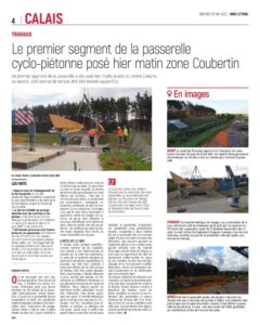 PRESSE CALAIS Passerelles ZAC de Coubertin - Calais (62)